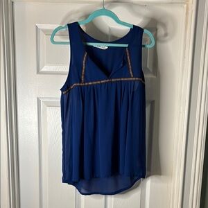 Blue Sleeveless Women's Top